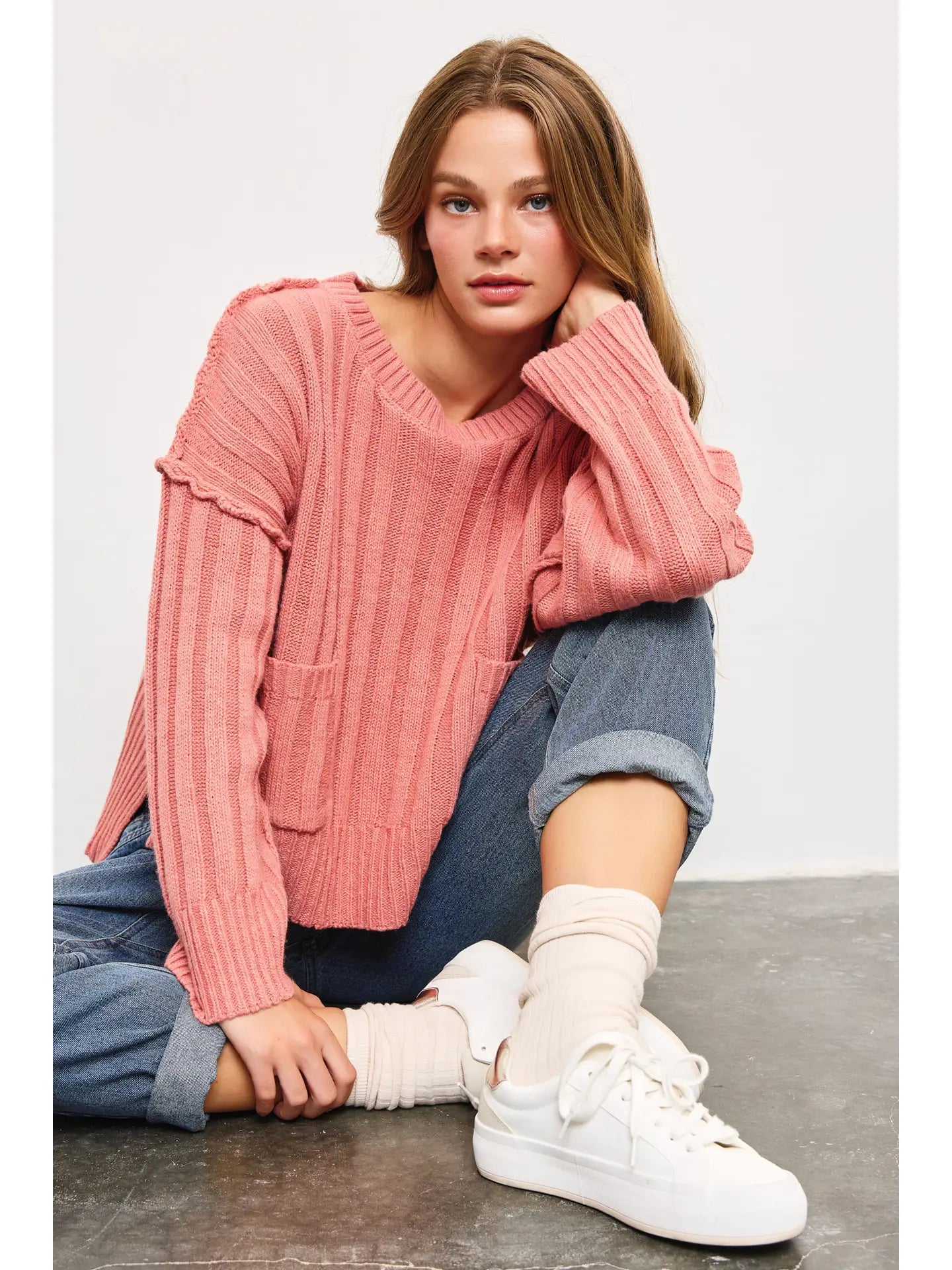 Pullover Pocket Sweater Top